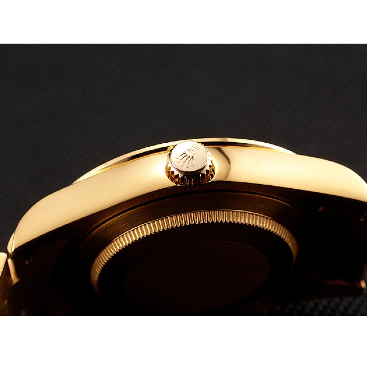 Aaa replica watch Champagne Rolex Gold Dial Day-Date Bezel Diamond Bracelet Swiss 1454099 0623